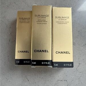 BNWT CHANEL SUBLIMAGE SKIN CARE CREME/SERUM SET, SAMPLE SIZE